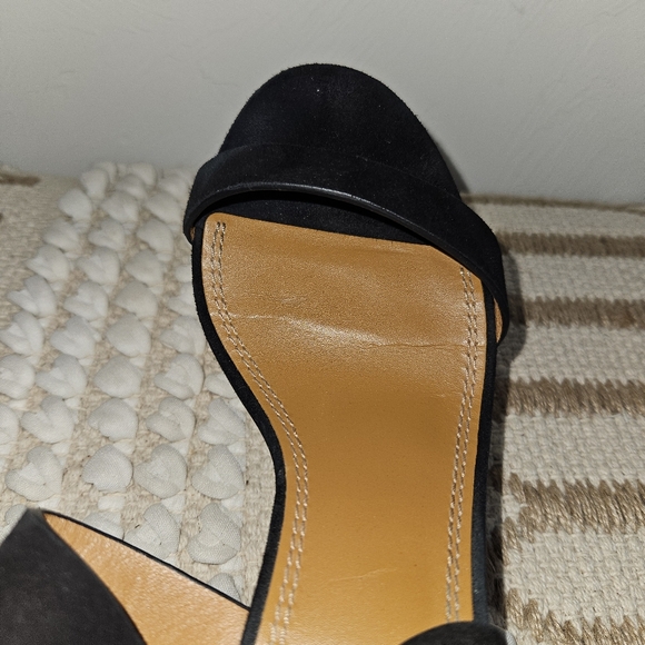 Tory Burch Black Sandal Wedge Heels Women's Size 6.5 Mini Benton Charm Platform - Picture 16 of 16